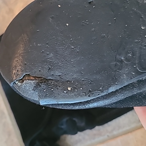 Aldo black Y2K suede pirate boots with back laces size 38 - Picture 8 of 9